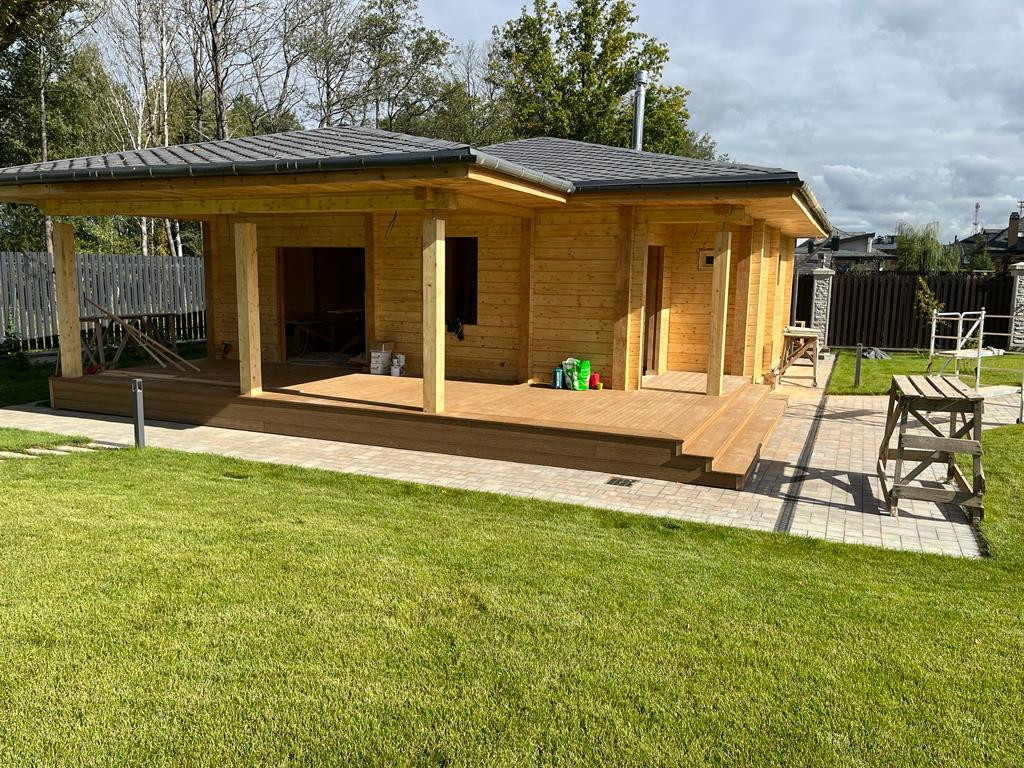 Терраса у бани, п. Первомайское, КП